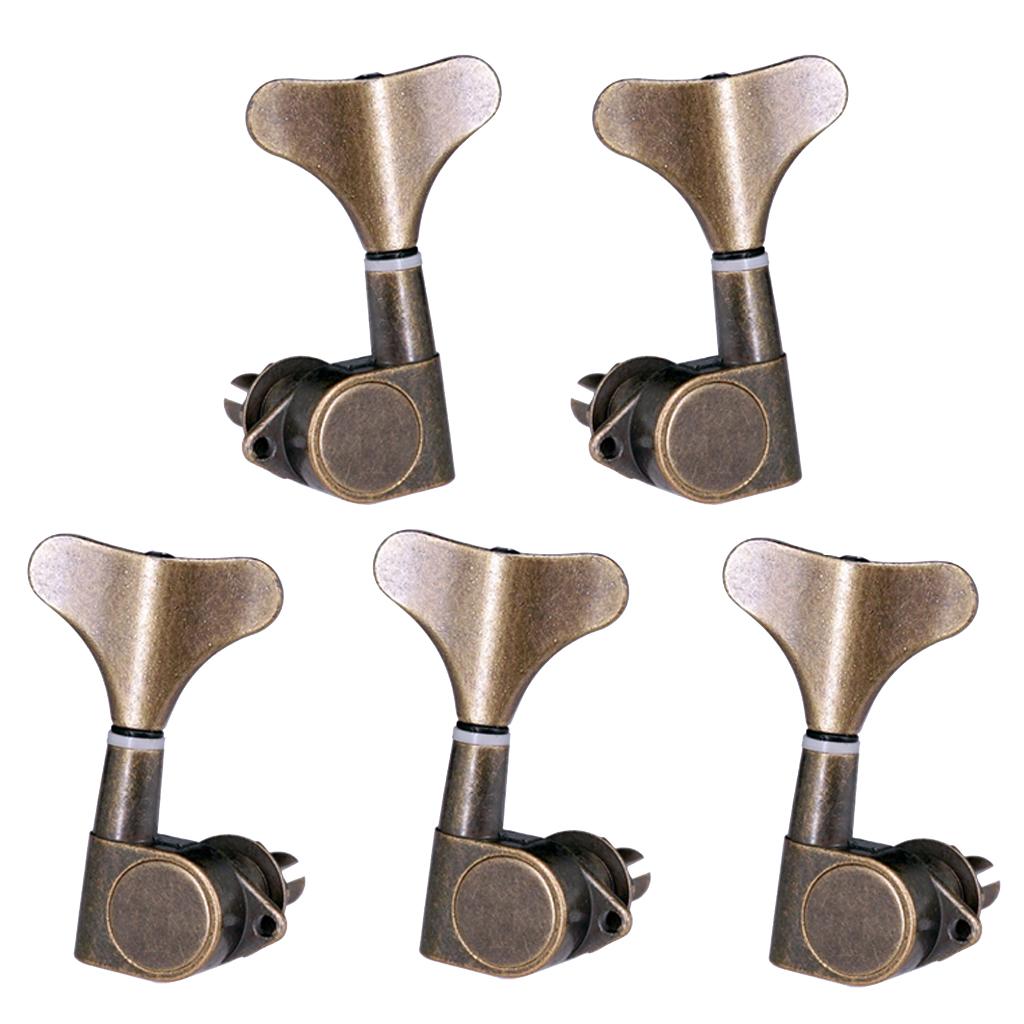 Baoblade Đuôi Cá Nút Bass Dây Đàn Guitar Tuner Chốt Khóa Máy Đầu 2L3R Vàng Đồng