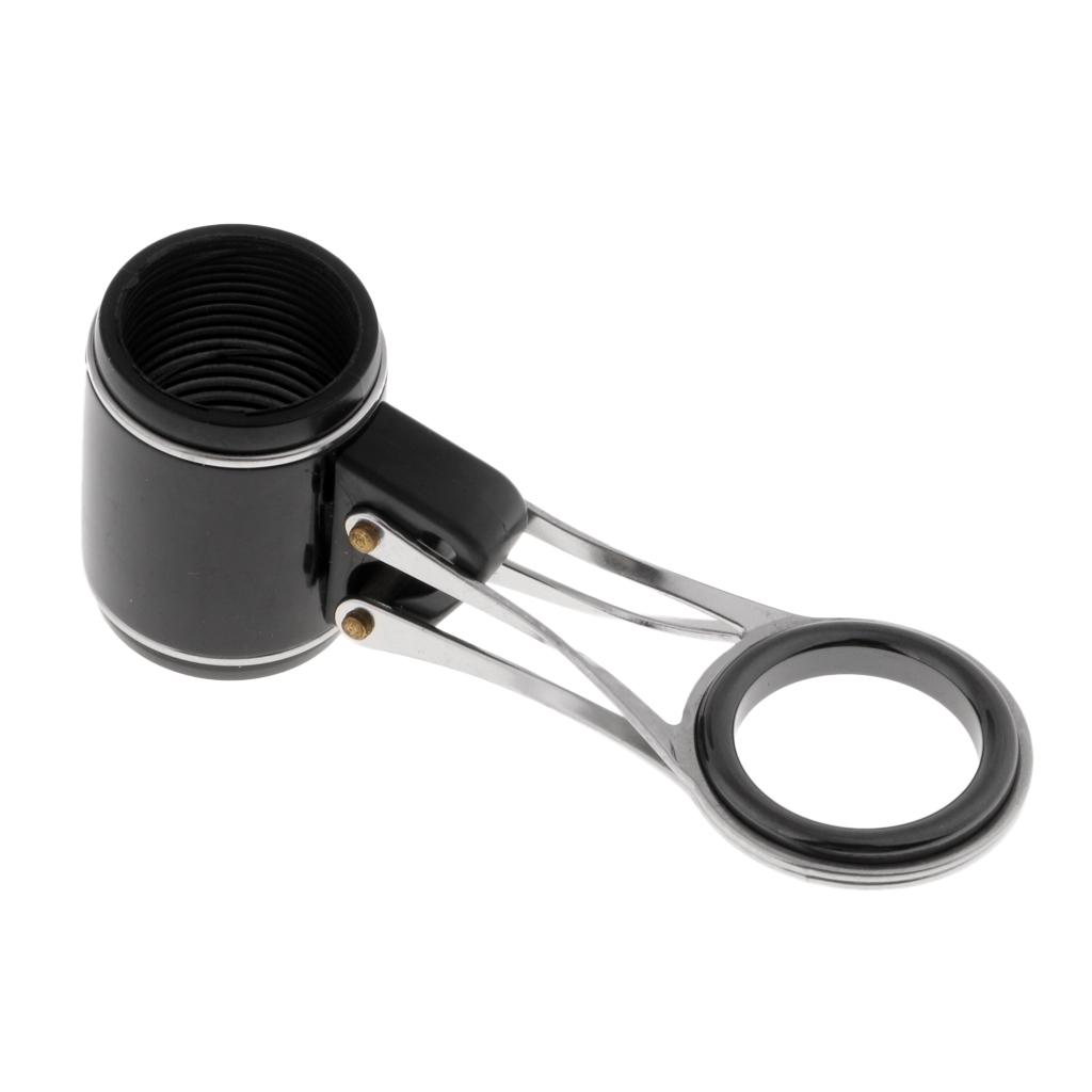 4x Folding Stainless Fishing Rod Guides Ceramic Ring DIY Repair Kit 4 Size