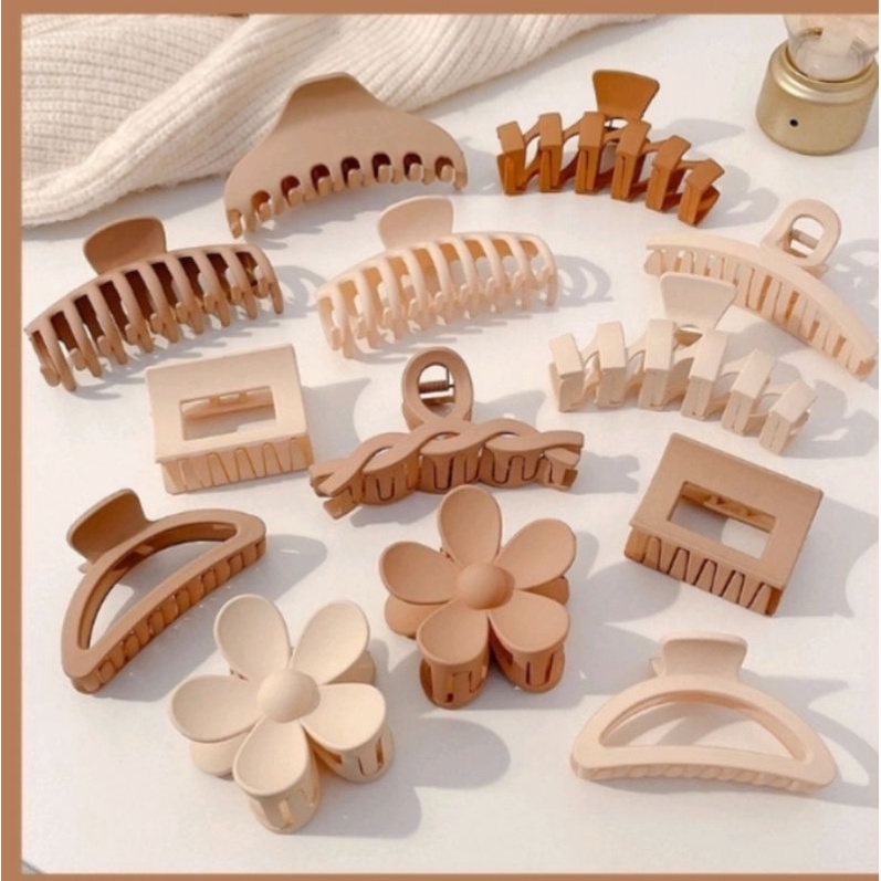 Set 10 Cây Kẹp Tóc Nhựa Cao Cấp Phong Cách Hàn Quốc Nhiều Size Nhiều Màu