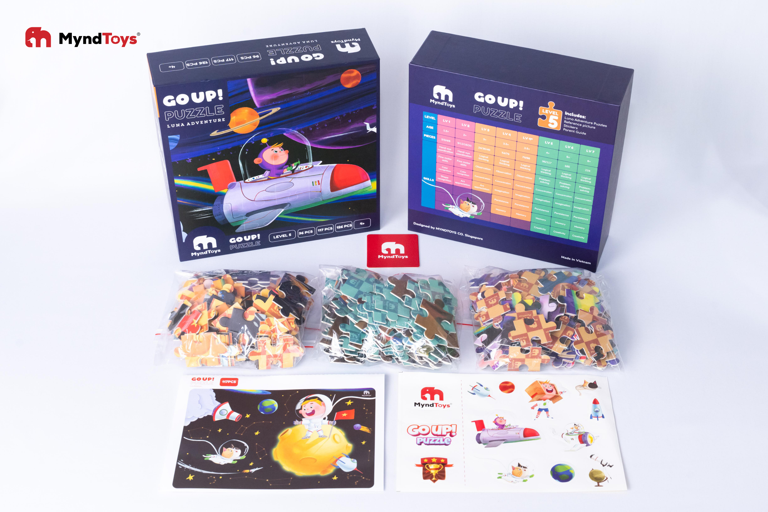 Đồ Chơi Xếp Hình MyndToys GO UP! Puzzle Level 5 - Luna Adventure Series P - Cuộc Du Hành Vũ Trụ