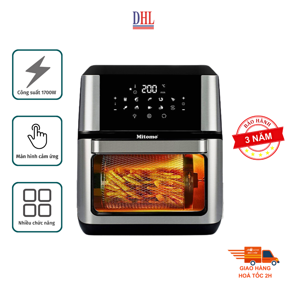 Nồi chiên không dầu Mitomo MTD-12LA, dung tích 12L công suất 1700W - Hàng chính hãng