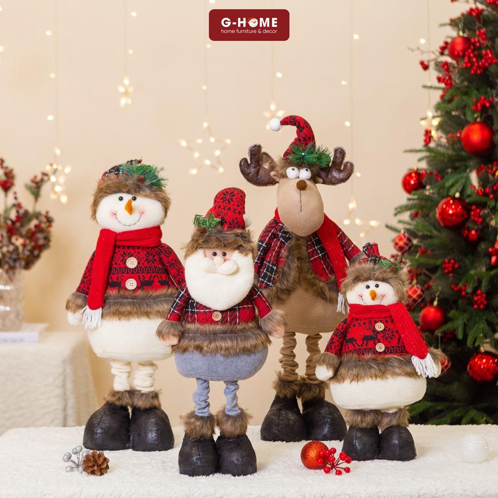 Thú bông ông già Noel, người tuyết, tuần lộc đỏ đáng yêu Ghome trang trí Noel quà tặng Giáng sinh cho bé THUB22 M2