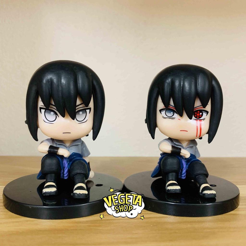 Mô hình Naruto - Uchiha Itachi Uchiha Sasuke Uzumaki Naruto Hatake Kakashi tạo dáng ngồi - Cao 7cm