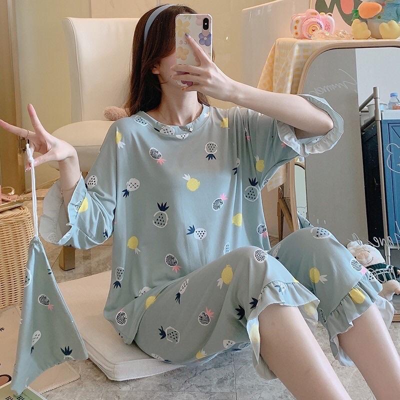 Đồ Bộ nữ lửng mặc nhà , nhiều hình đa dạng chất liệu thun sữa mềm mịn - thấm hút mồ hôi