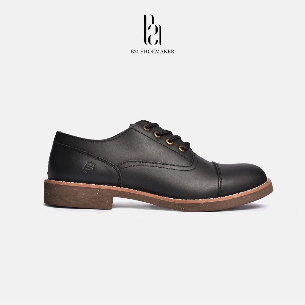 Giày Tây Nam Da Bò Sáp Đế CORK NIKTRIAL Lót Giày Tăng Chiều Cao Đệm Khí Tăng 2cm Thời Trang Vintage - B21 Shoemaker