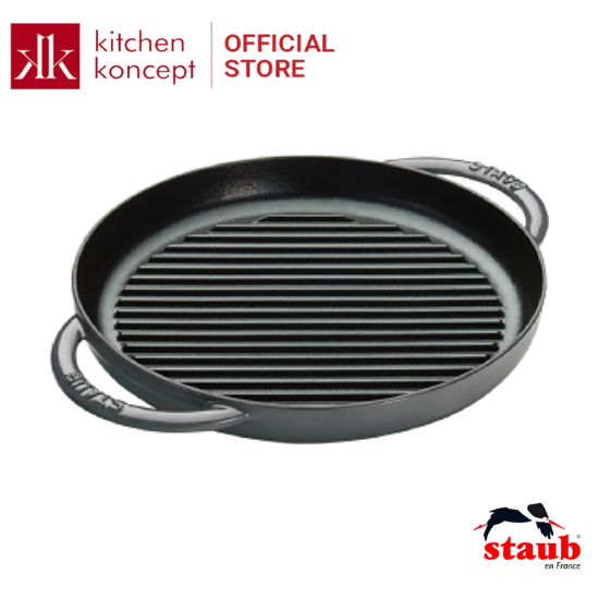 Chảo Gang Nướng Staub – 26cm – Màu Xám