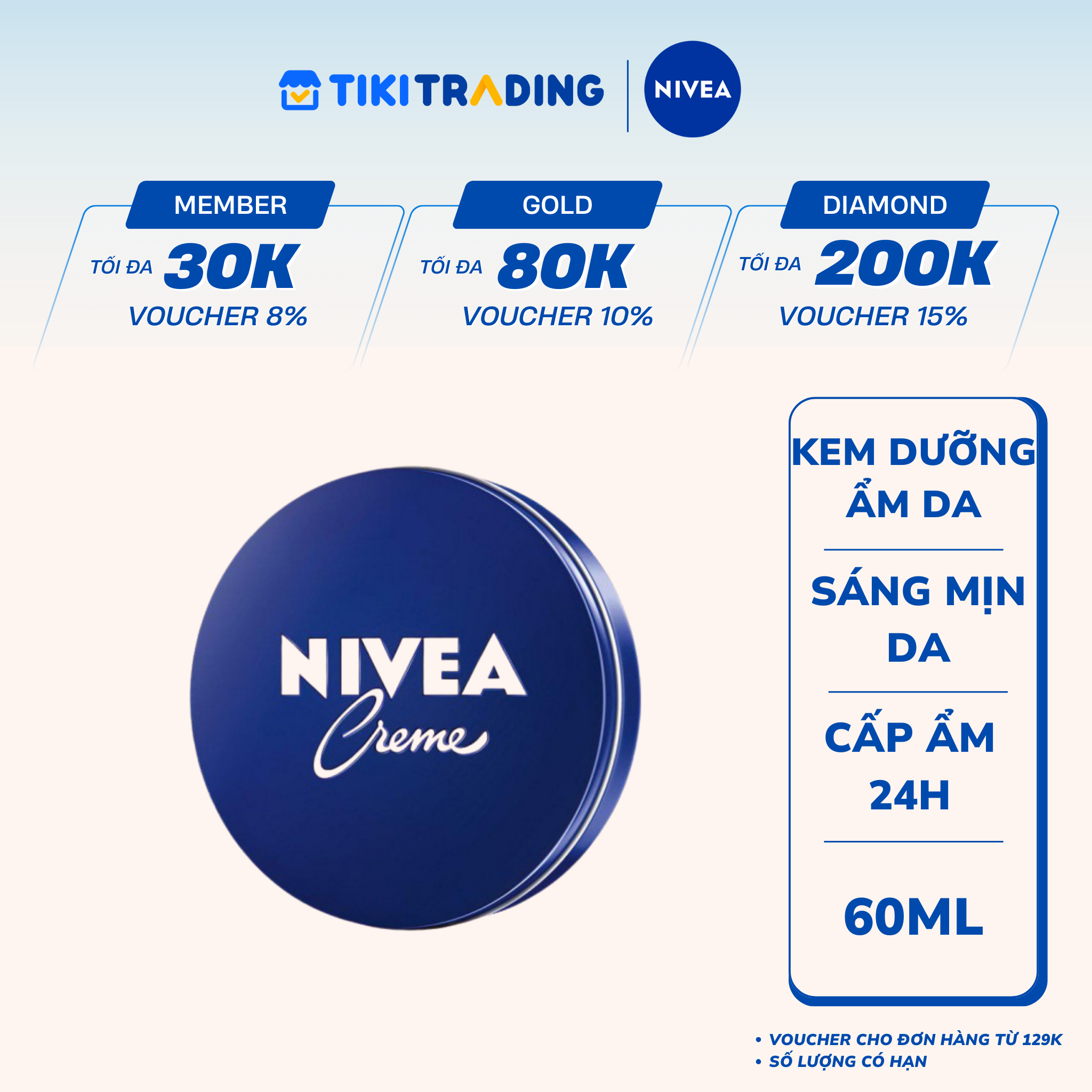 Kem Dưỡng Ẩm Da NIVEA Crème (60 ml) - 80102