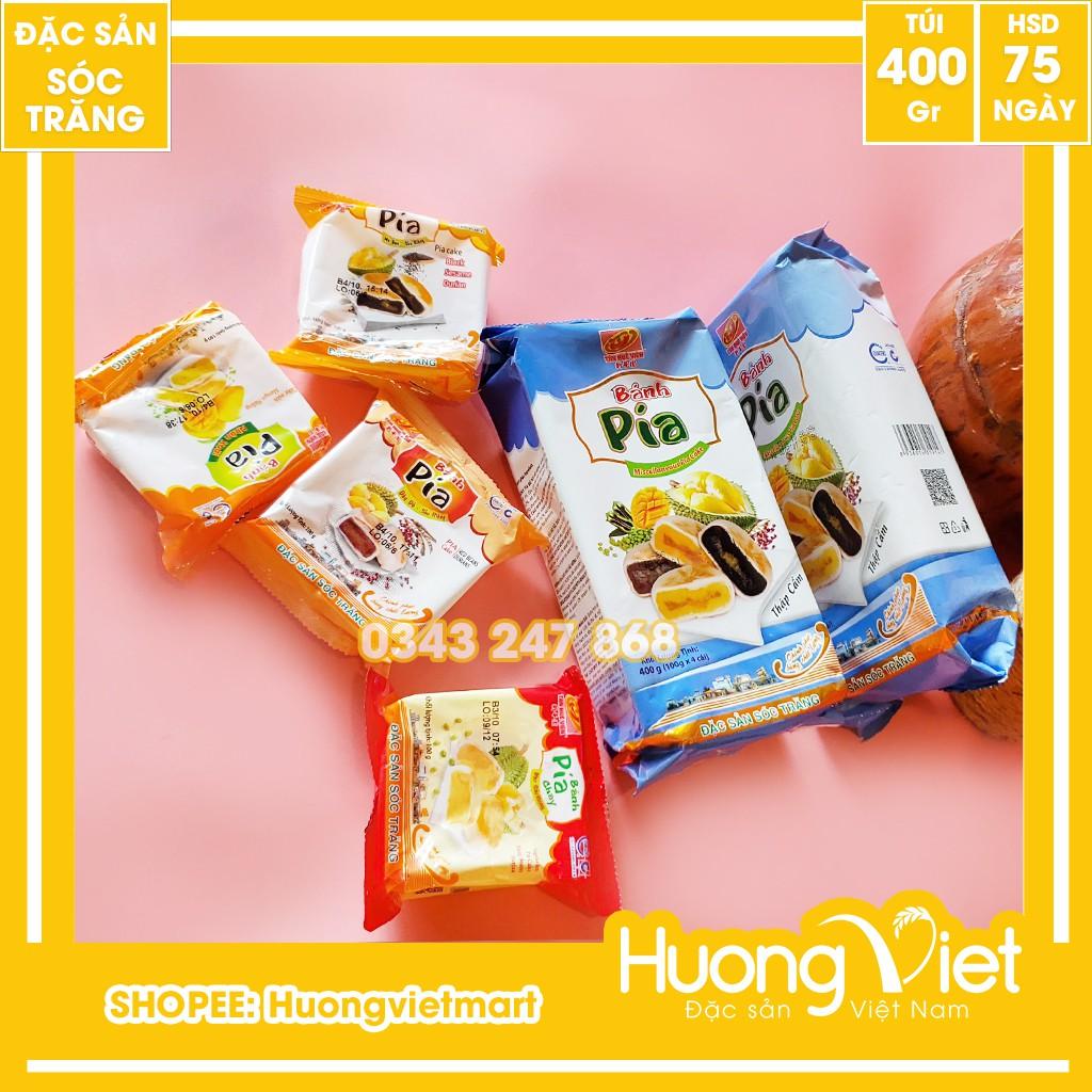 Bánh pía chay thập cẩm 4 vị khác nhau 400g, bánh pía chay Sóc Trăng Tân Huê Viên