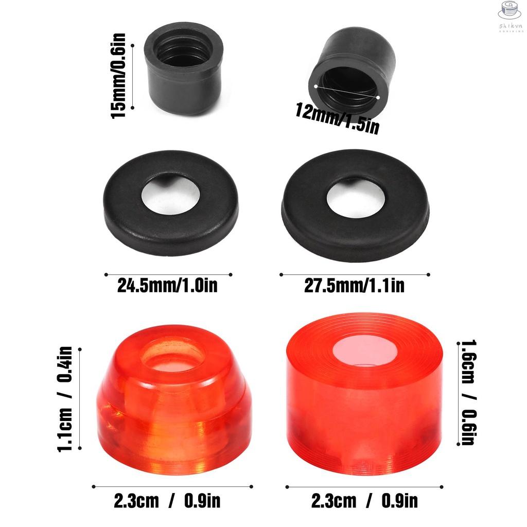Skateboard Bushings Longboard Truck Rebuild Kit Bushings Washers Pivot Cups for 2 Trucks
