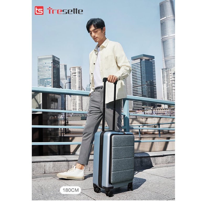 Vali khóa kéo nhập khẩu Hàn Quốc Tresette 0618 sọc ngang sang trọng