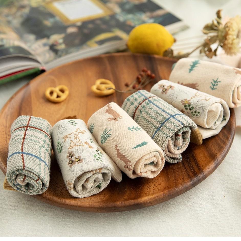 Set 3 đôi vớ tất nữ cotton thu đông ngọt ngào TN105