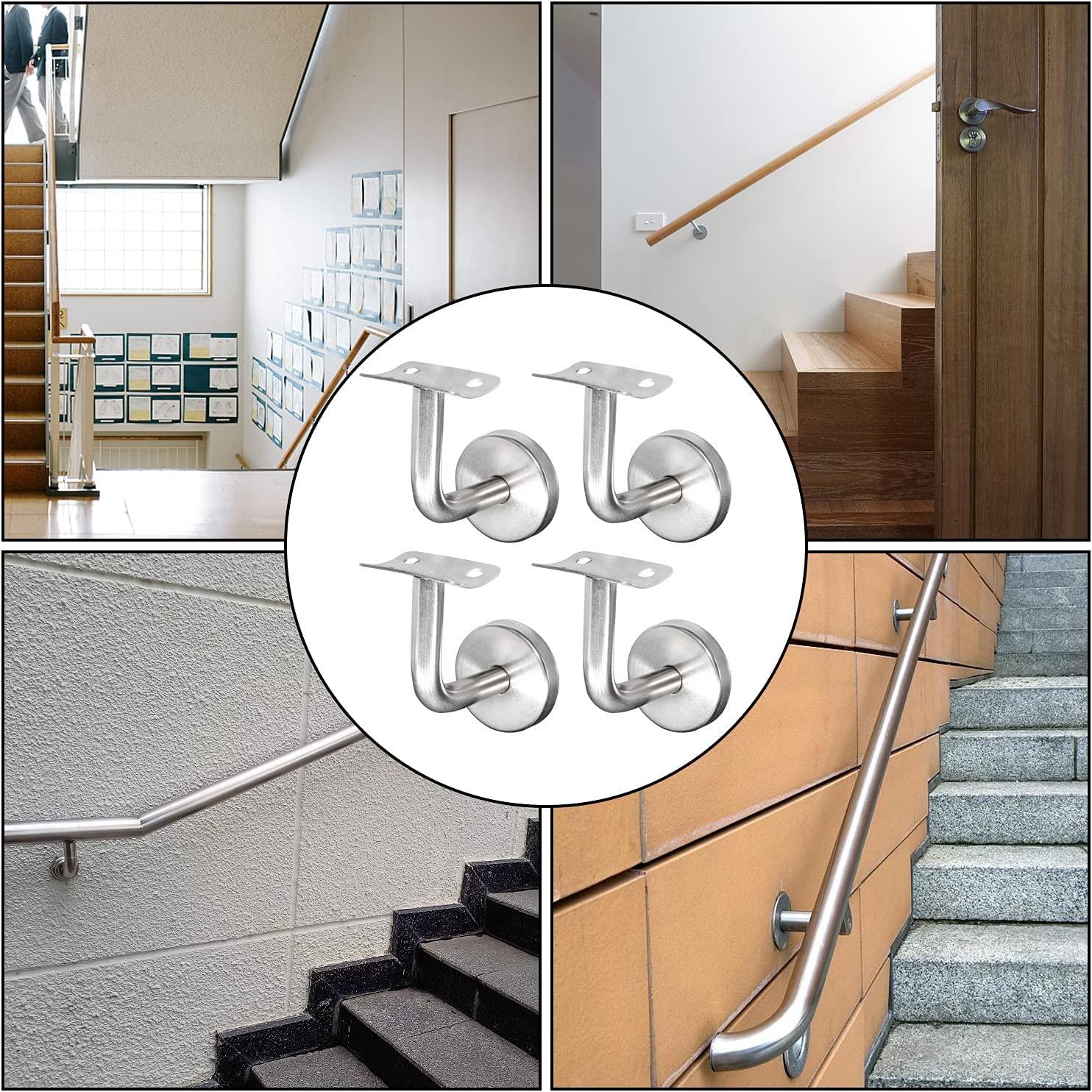 Hỗ trợ xử lý bằng thép không gỉ cho cầu thang Hỗ trợ tường Gỗ bạc