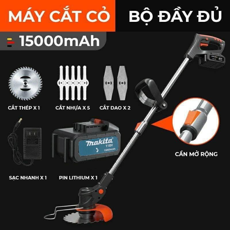 Máy cắt cỏ cầm tay dùng pin Tặng kèm 8 lưỡi cắt