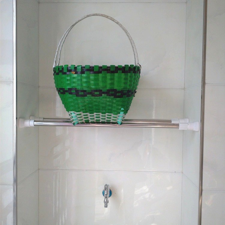 Thanh treo rèm cửa inox không cần khoan tường hay bắt vít kích thước 50cm - 80cm TP0162