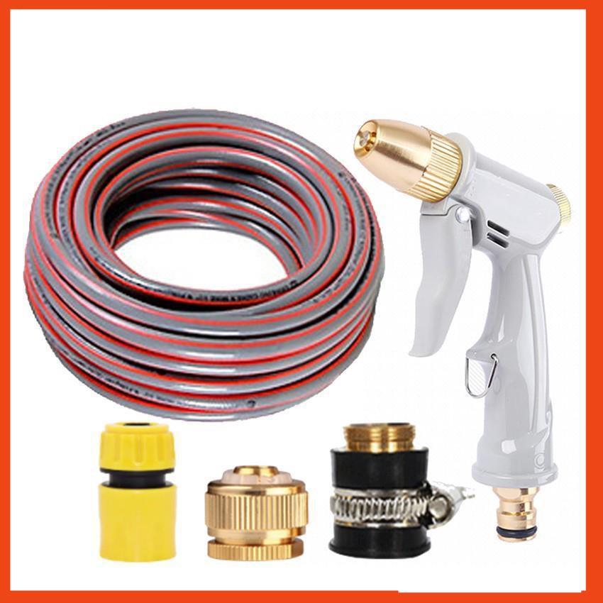 Bộ dây vòi xịt nước tưới cây rửa xe,tăng áp 3 lần, loại 15m  206846