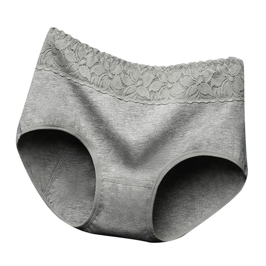 Women's Period Panties Cotton Physiological Underpants Gray M