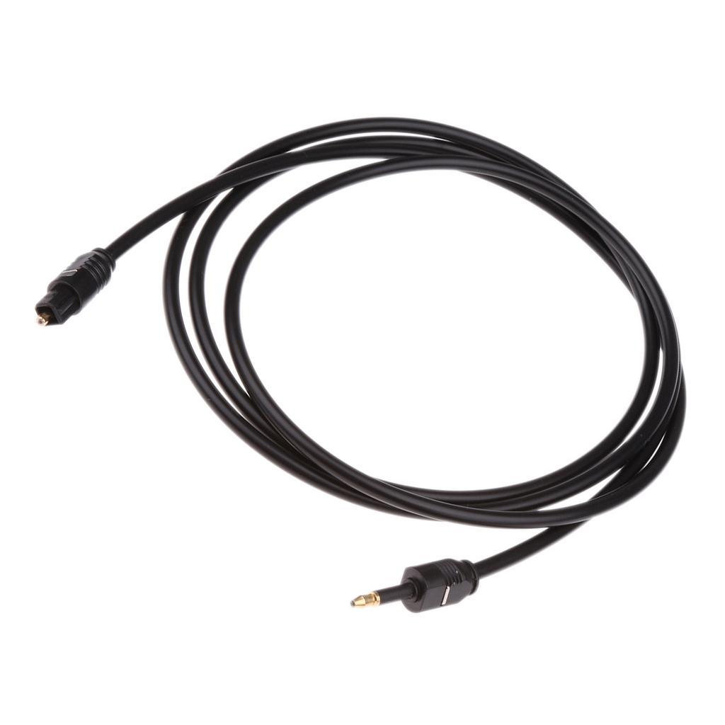 2- 3ft 3.5mm Digital OD 4.0 Optical Audio Cable Wire  Optical Audio