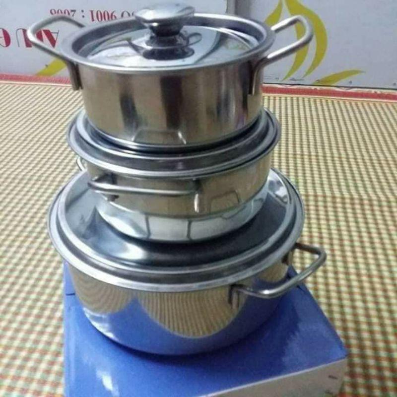 Bộ 3 nồi inox