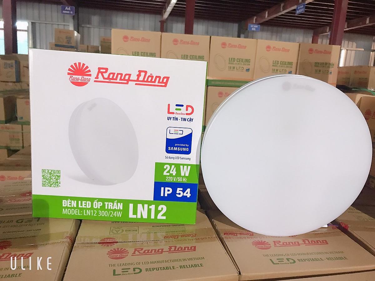 Đèn LED ốp trần Rạng Đông Công suất 24W Model:  LN12 300/24w