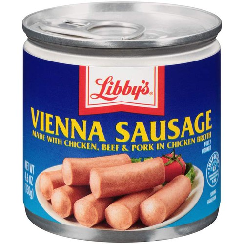 Lốc 18 Lon Xúc Xích Libby Vienna Sausage 130g Mỹ