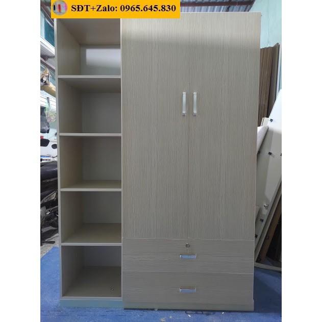 Tủ Nhựa Đài Loan 2 Cánh 1 Kệ Màu Gỗ Sồi 534