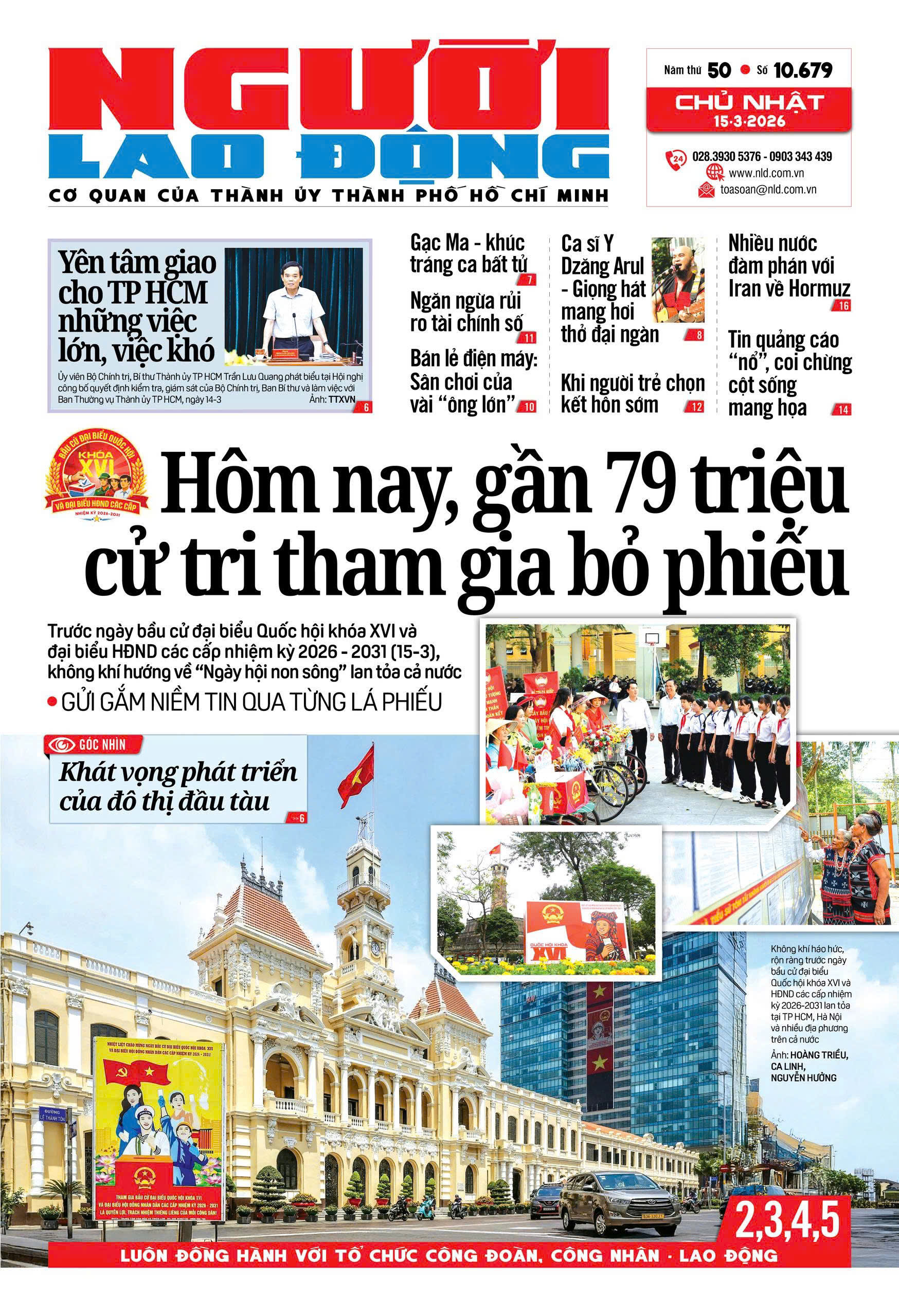 Nhật báo Người Lao Động từ ngày 09-03-2026 đến 15-03-2026