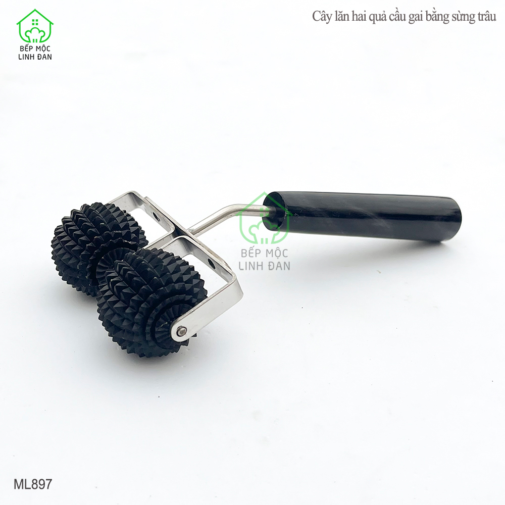 Cây Lăn Hai Quả Cầu Gai Bằng Sừng Tr.âu - (Cỡ Lớn) Dụng Cụ Điện Chẩn [ML897]