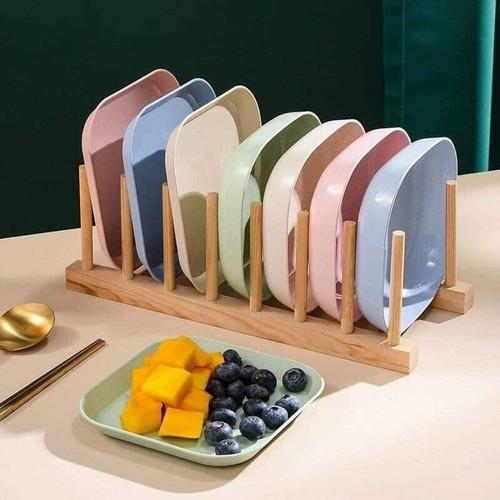 SET 8 ĐĨA LÚA MẠCH CHỮ NHẬT MÀU PASTEL SIÊU XINH