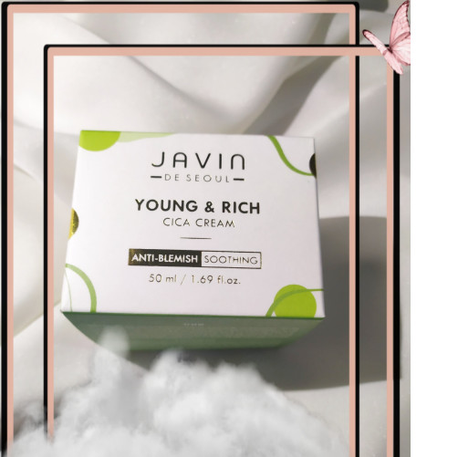 Kem ngừa mụn, trắng da JAVIN DE SEOUL YOUNG&amp;RICH CICA CREAM Hàn quốc 50ml Kèm 1 mặt nạ trà xanh dabo