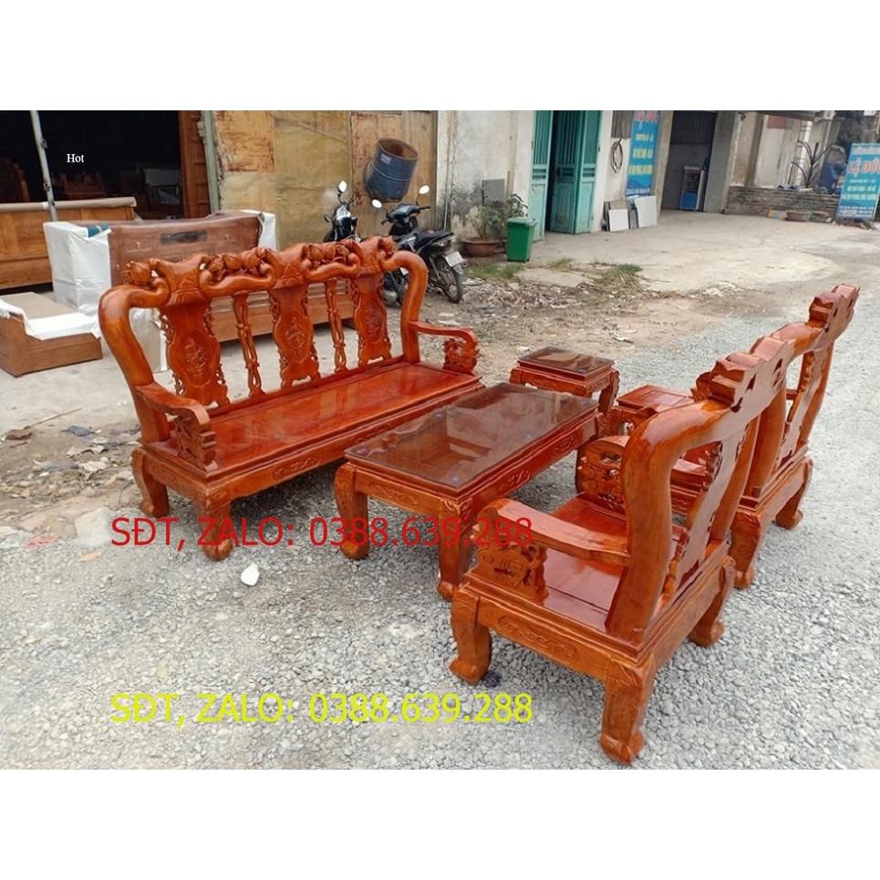 bộ bàn ghế quốc đào gỗ xoan ta 6 món tay 10