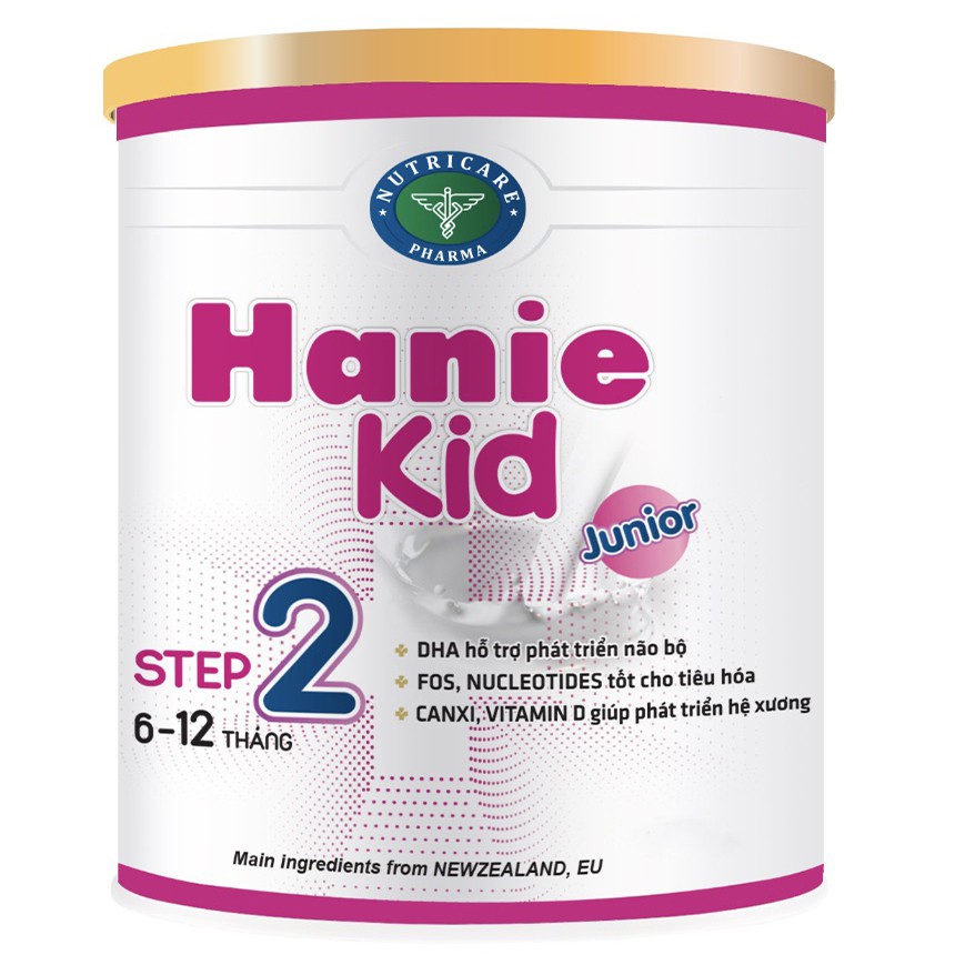 Sữa bột Hanie Kid 1+ dành cho trẻ biếng ăn &amp; suy dinh dưỡng 1-2 tuổi (900g)