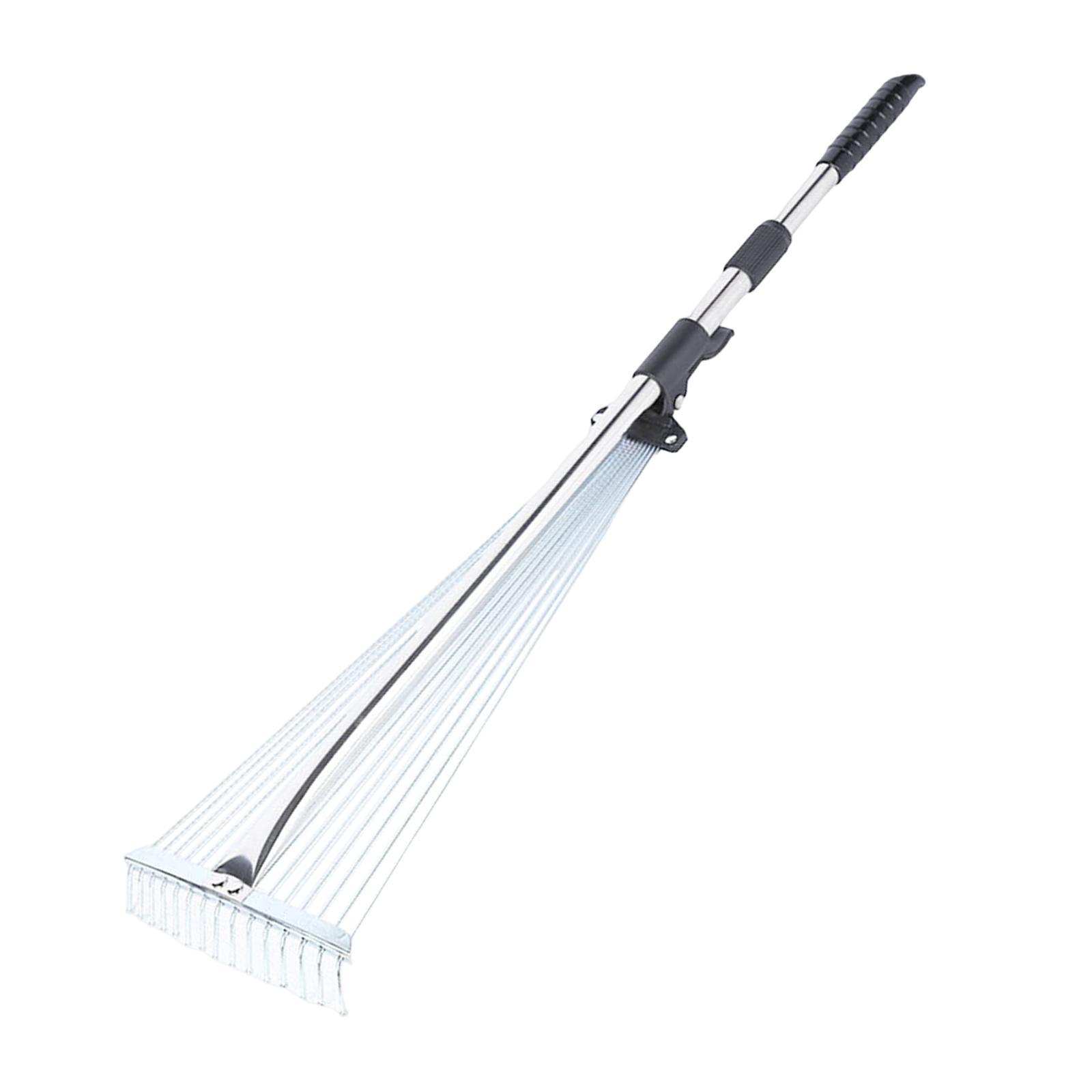 Scalable Garden Rake Gardening Tool Rake Cleaning Leaves Sticks and Debris Telescoping Handle Telescopic Leaf Rake for Lawn Grass Removal