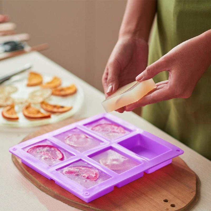 Khuôn Xà Phòng ANAEAT Bằng Silicon Hình Chữ Nhật Tự Làm Thủ Công