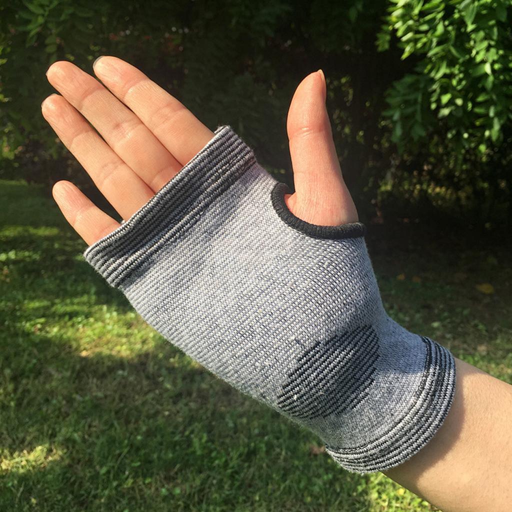 1 Pair Elastic Anti-slip Sport Hand Palm Wrist Guard Support Protector Brace Gloves