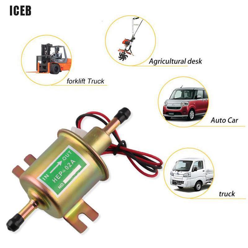 iceb New Gas Diesel Electronic Fuel Pump Inline Low Pressure electric fuel12V HEP-02A