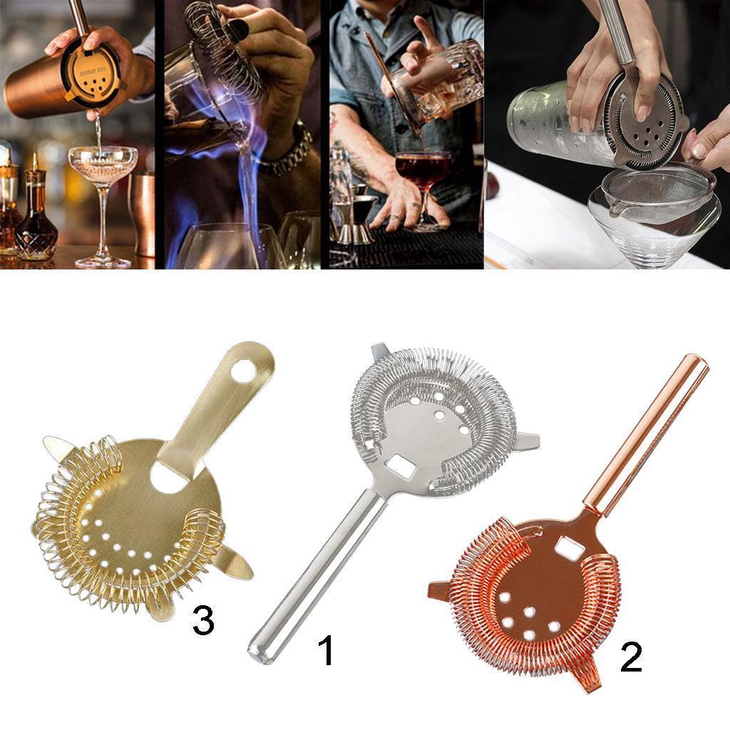 Cocktail Strainer Stainless Steel Strainer Bartenders Bar silvery