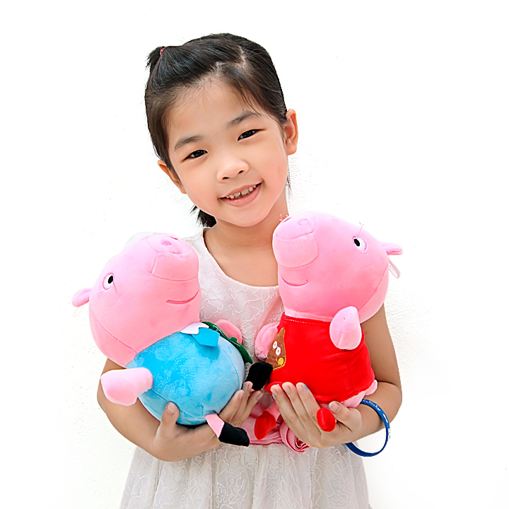 Gấu bông heo Peppa 25cm gấu bông sóc nhí xinh xắn Tặng khẩu trang thời trang vải Su màu ngẫu nhiên