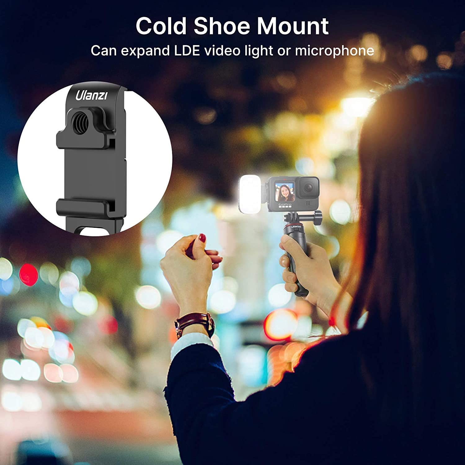 ULANZI G9-6, Nắp Pin dành cho GoPro 9,10, Thiết kế lỗ vít 1/4 cold shoe tích hợp gắn kèm phụ kiện Micro &amp; Đèn Led  - Hàng Chính Hãng