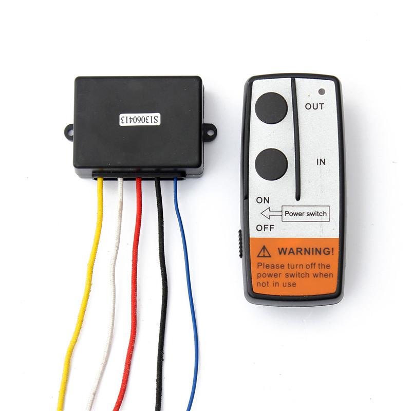 12V/50ft Car Electric Wireless Winch Remote Control Cordless Switch Remote Control Switch Unit Kits for Truck Trailer +1 Receiver