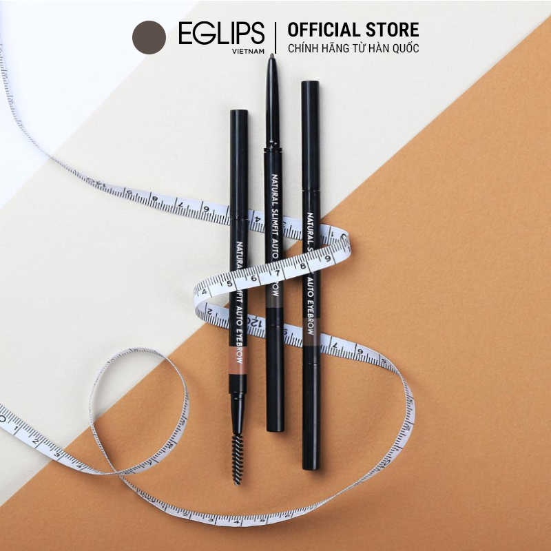 Chì Kẻ mày Eglips Natural Slimfit Auto Eyebrow 2 đầu (đầu nhỏ) 0.08g Chống nước tốt