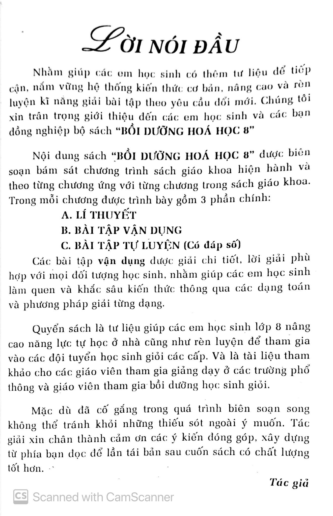 Bồi Dưỡng Hóa Học 8