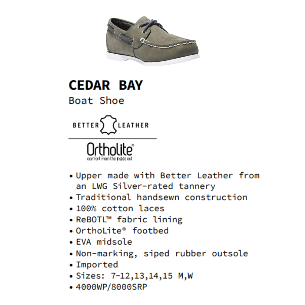[NEW] Original Timberland Giày Mọi Nam Cedar Bay Boat Shoe TB0A2HGV9H
