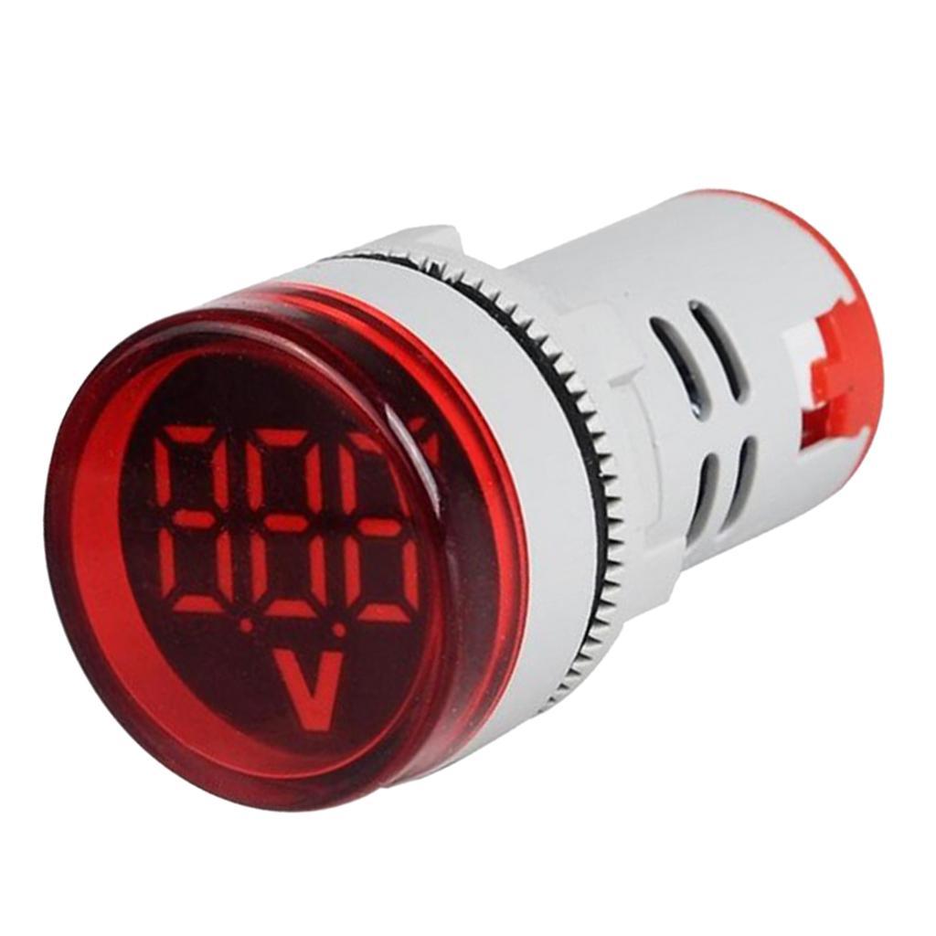 2 AC 12-500V Voltmeter Round Voltmeter With LED Light