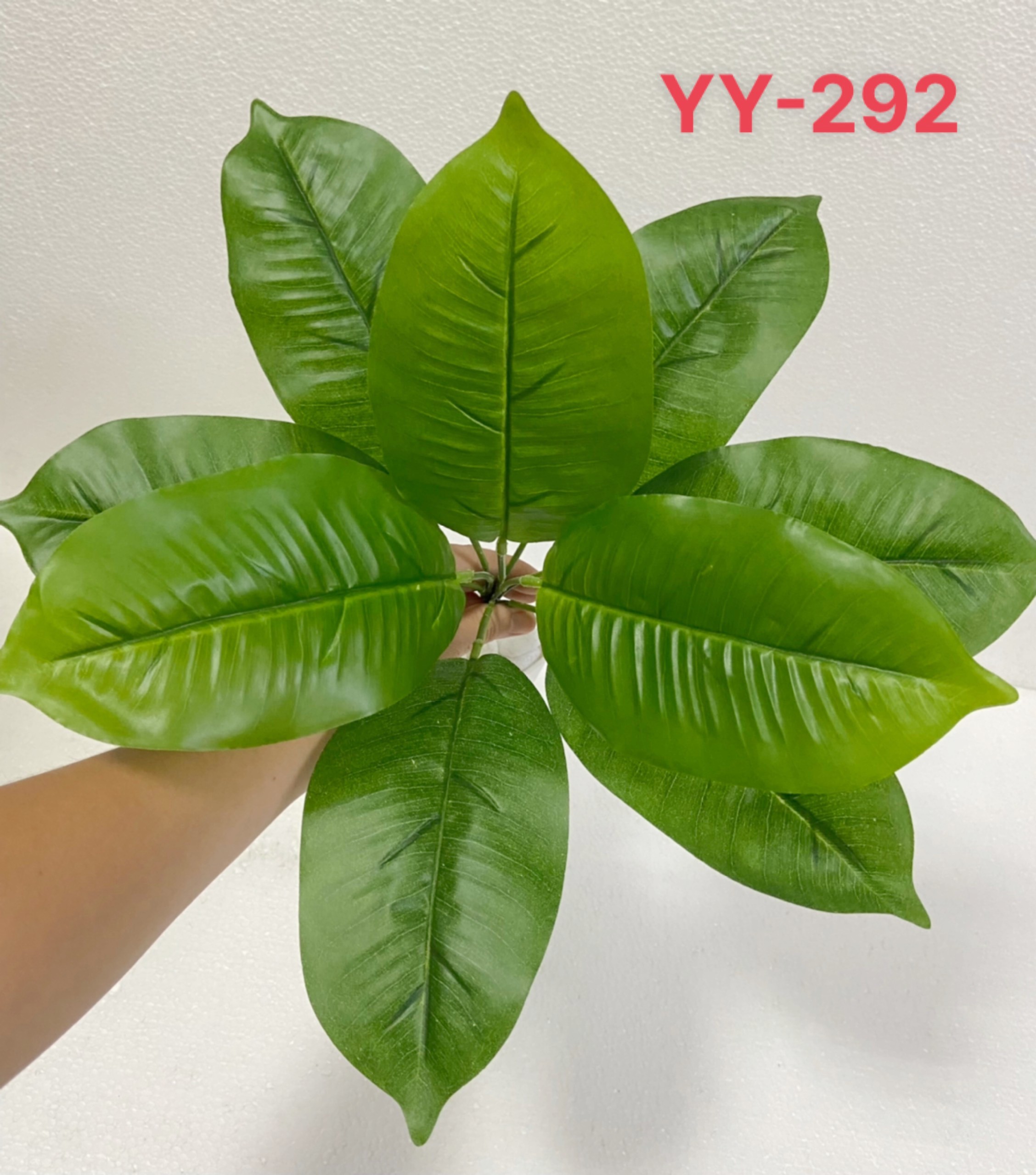 Cây giả trang trí 9 lá, kích thước 38cm, cây giả cắm chậu, làm tiểu cảnh, bồn cây (chưa bao gồm chậu)