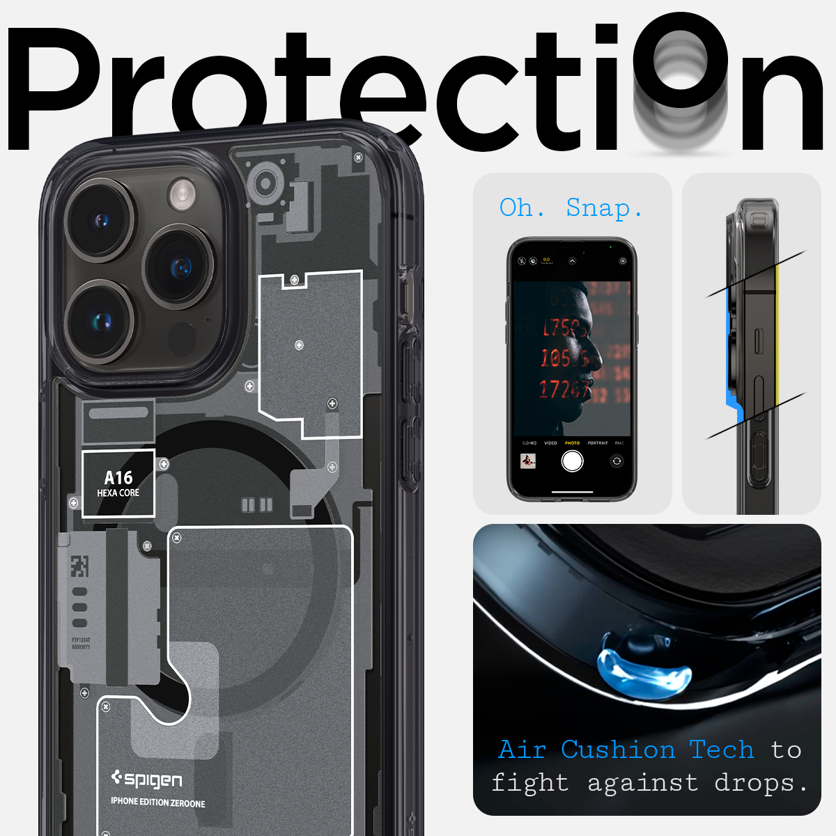 Ốp Lưng Dành Cho Iphone 14 Promax/ 14 Pro SPIGEN ULTRA HYBRID ZERO ONE MAGFIT_ Hàng Chính Hãng
