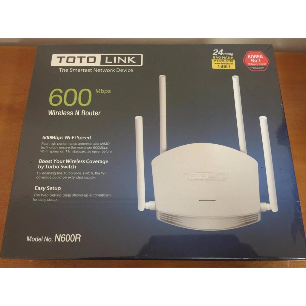 Bộ phát Wifi Totolink N600R 600Mbps (Trắng) - Hàng Chính Hãng - Khuyết Đại Wifi không dây cực mạnh - Bảo hành 24 tháng