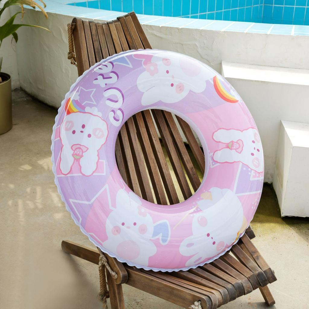 Phim hoạt hình dễ thương Thỏ bơm hơi Bể bơi Phao trẻ em Vòng bơi Phi hành gia Bể bơi Vòng tròn Hồ bơi Đồ chơi bên bể bơi