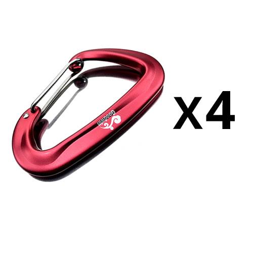 4 Cái/bộ 12KN 7075 Hợp Kim Nhôm Ngựa Kẹp Carabiner Nhỏ Kích Thước Thùng Đựng Đồ Co Giãn Dây Chuyền Chìa Khóa Cho Võng Cắm Trại Thiết Bị Ngoài Trời