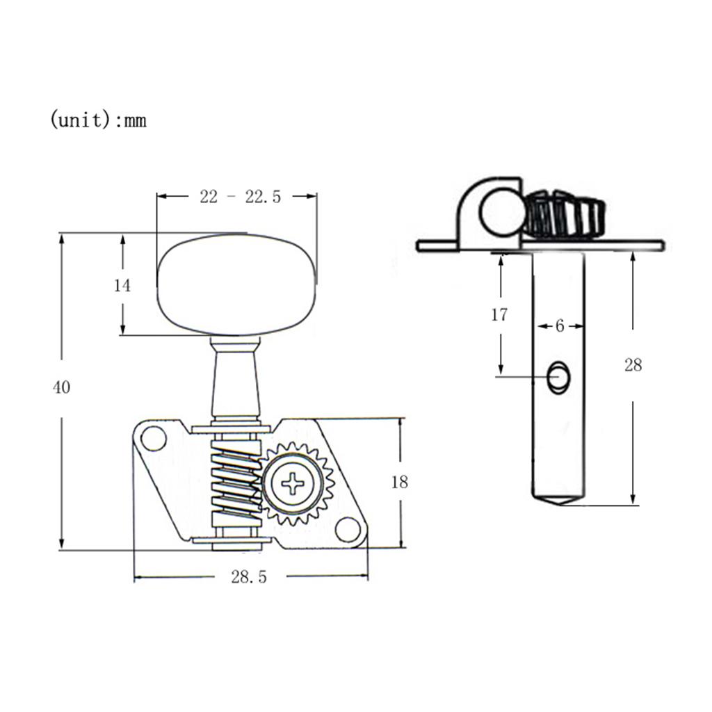 Sunnimix 6 Chiếc Đàn Guitar Máy Kim Loại Chỉnh Âm  dây Điều Chỉnh Khóa PEG Thay Thế Phù Hợp Với Cho Đàn A
