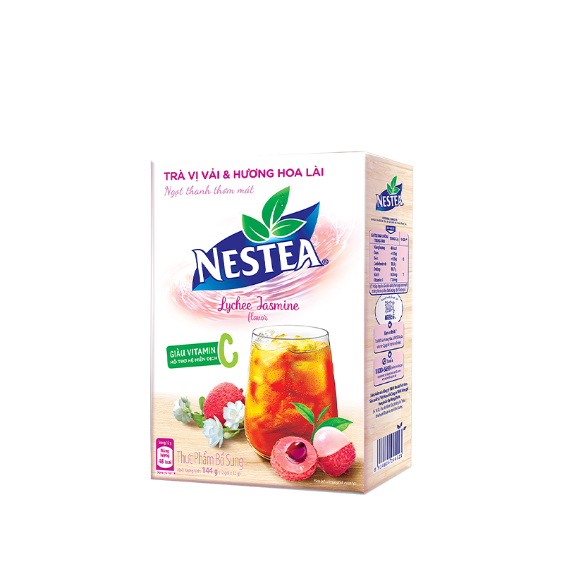 [Tặng bình Lock&amp;Lock] Combo 2 hộp trà Nestea vị vải &amp; hương hoa lài (12 gói x 12g)